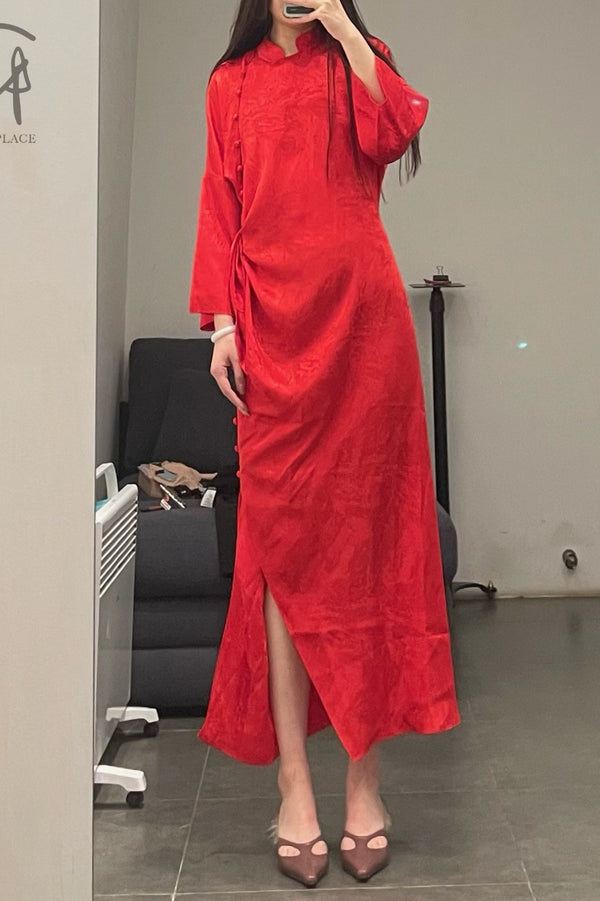 SAMUEL GUI YANG Long Skirt SS22DR01-1 (SS22DR01-GY)